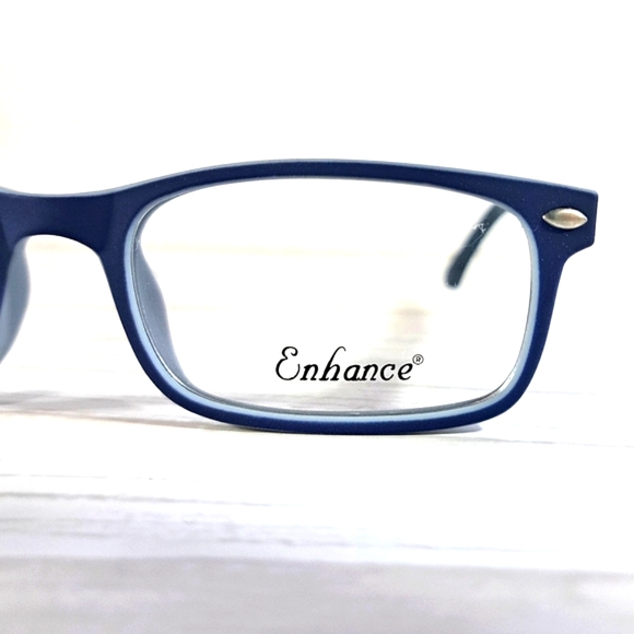 NEW Rx'able Eyeglass Frame, Matte Blue, youth/small adult glasses 47-17-135 - Picture 3 of 4